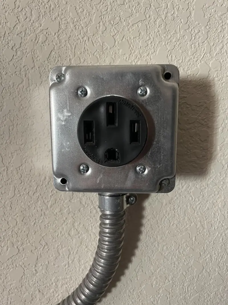 NEMA 14-50 outlet installed for Electrical Panel Upgrade in El Dorado Hills